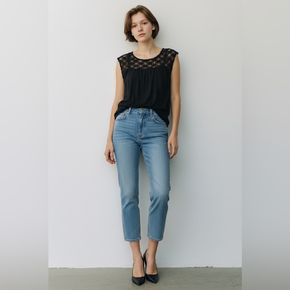 LOFT Black Knit Top